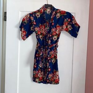 Girls Floral Robe